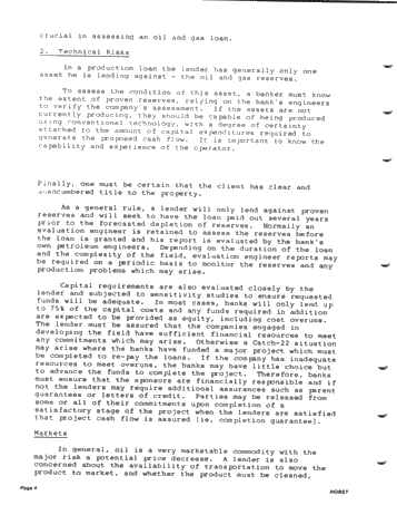 Lending to the Oil and Gas Industry Page 4
