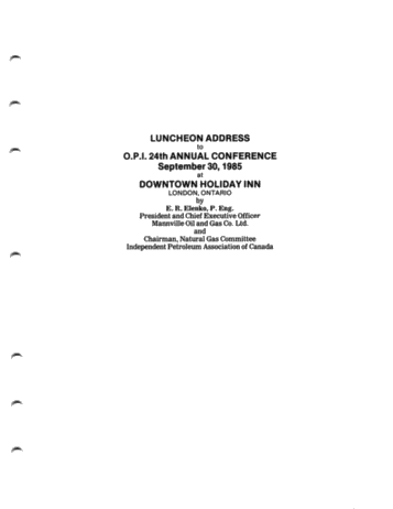 Luncheon Address Page 1