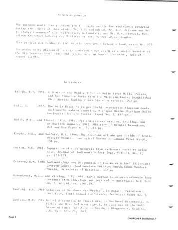 Clay Mineralogy of Two Selected Silurian Carbonate Reservoirs in Southwestern Ontario Page 6