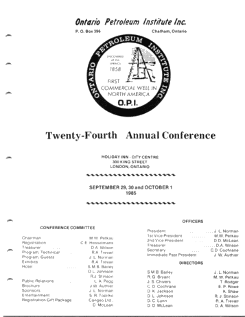 Twenty-Fourth Annual Conference Page 1