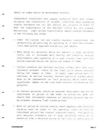 Valuing Petroleum Assets Under Current Market Conditions Page 15