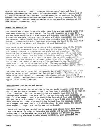 Hydraulic Stimulation Techniques in the Silurian Gas Sands of Lake Erie, Ontario Page 2