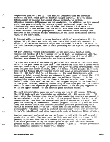 Hydraulic Stimulation Techniques in the Silurian Gas Sands of Lake Erie, Ontario Page 3