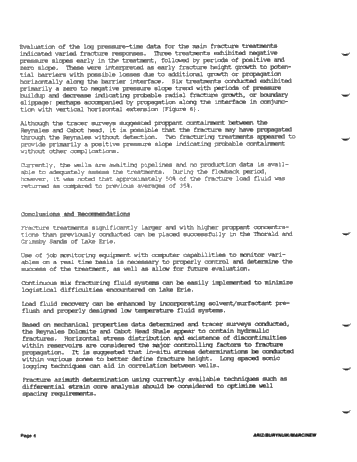 Hydraulic Stimulation Techniques in the Silurian Gas Sands of Lake Erie, Ontario Page 6