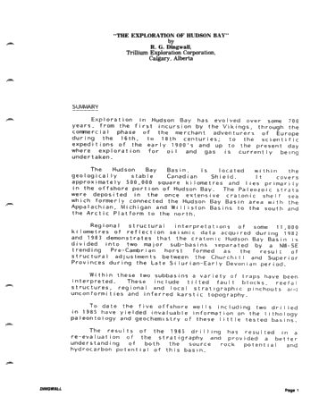 The Exploration of Hudson Bay Page 1