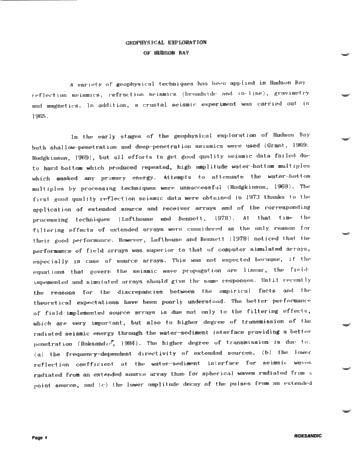 Tectonics of Hudson Bay in the Light of Geophysical Evidence Page 4