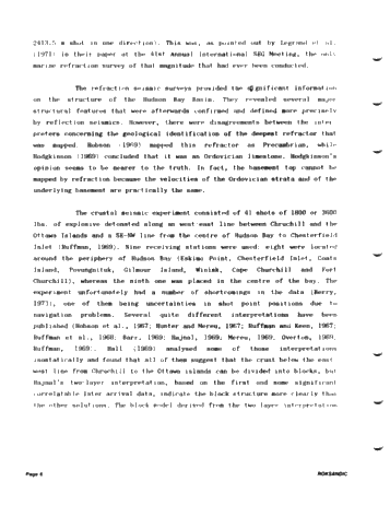 Tectonics of Hudson Bay in the Light of Geophysical Evidence Page 6