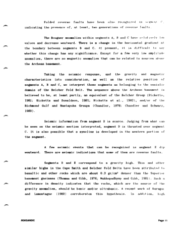 Tectonics of Hudson Bay in the Light of Geophysical Evidence Page 11