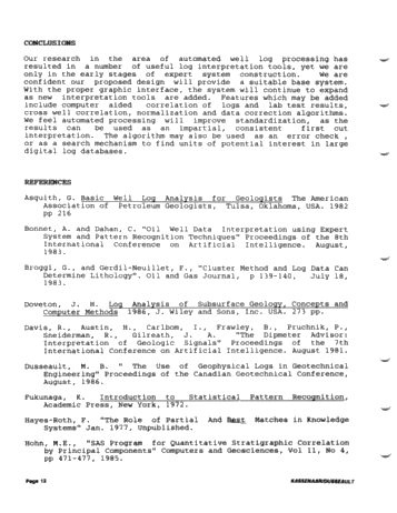Development of PC - Based Interactive Geophysical Log Interpretation System Page 12