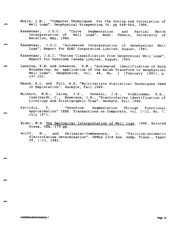 Development of PC - Based Interactive Geophysical Log Interpretation System Page 13