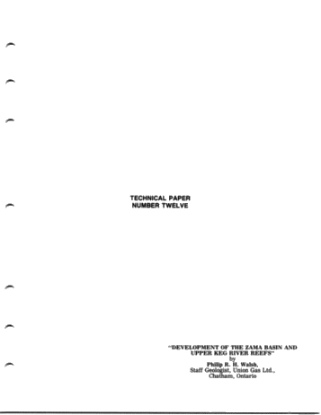 Development of the Zama Basin and Upper Keg River Reefs Page 1