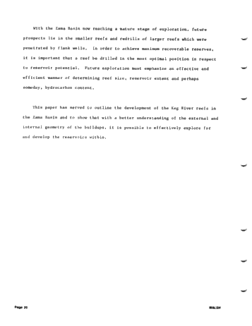 Development of the Zama Basin and Upper Keg River Reefs Page 20