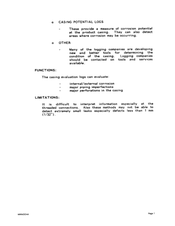 Integrity Testing of Hydrocarbon Storage Caverns: A User's Perspective Page 7