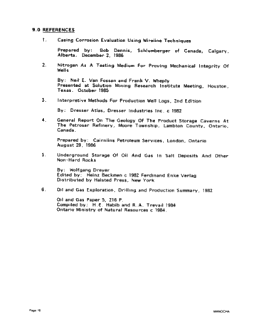Integrity Testing of Hydrocarbon Storage Caverns: A User's Perspective Page 18
