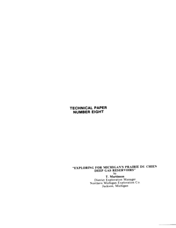 Exploring for Michigan's Prairie du Chien Deep Gas Reservoirs Page 1