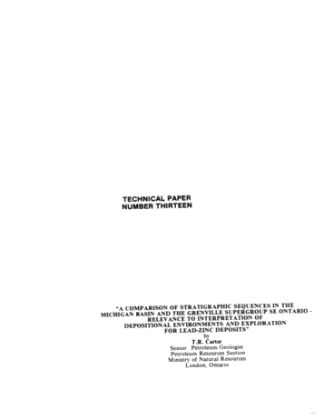 A Comparison of the Middle Proterozoic Balmat Evaporite Sequence With Niagaran and Cayugan Strata in the Michigan-Appalachian Basins Page 1
