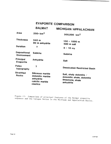 A Comparison of the Middle Proterozoic Balmat Evaporite Sequence With Niagaran and Cayugan Strata in the Michigan-Appalachian Basins Page 32