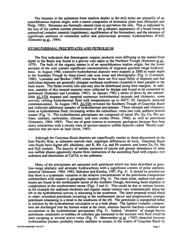 Thermogenic Oil in a Modern Submarine Rift,Guaymas Basin, Gulf of California - an Update Page 3
