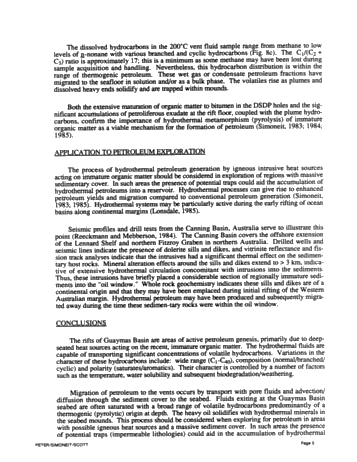 Thermogenic Oil in a Modern Submarine Rift,Guaymas Basin, Gulf of California - an Update Page 5