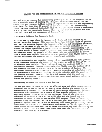 The Deep Earth Gas Swedish Drilling Project Page 2