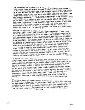 The Deep Earth Gas Swedish Drilling Project Page 16