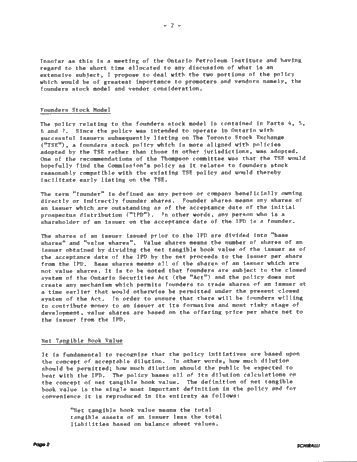 A Review of Ontario Securities Commission Policies Related to Junior Resource Issuers Page 2