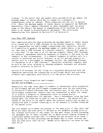 A Review of Ontario Securities Commission Policies Related to Junior Resource Issuers Page 13