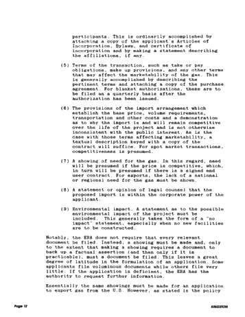 Marketing Opportunities for Ontario Gas in the United States Page 12