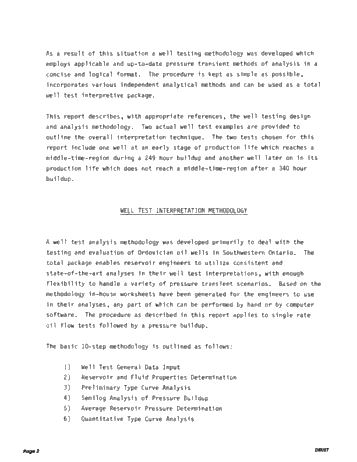 A Method of Pressure Transient Analysis for Well Testing in Ordovician Reservoirs Page 2