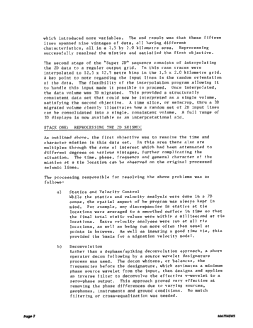 Super 2D, Innovative Seismic Reprocessing; a Case History Page 2