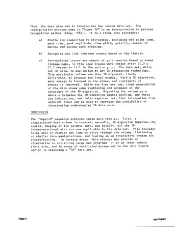 Super 2D, Innovative Seismic Reprocessing; a Case History Page 4