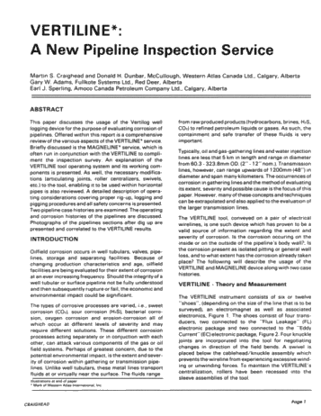 Vertiline, a New Pipeline Inspection Service Page 1