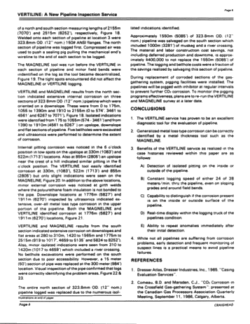 Vertiline, a New Pipeline Inspection Service Page 6
