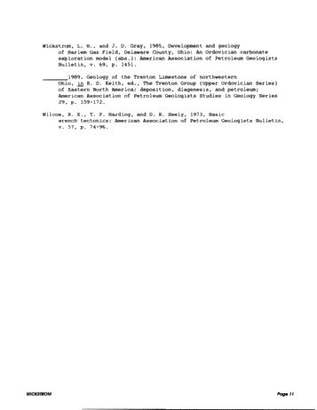 Trenton (Ordovician) Structure in Northwestern Ohio Page 11