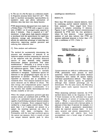 Fourier Transform Infrared Spectroscopy for Rapid Mineral Analysis Page 9
