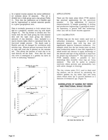 Fourier Transform Infrared Spectroscopy for Rapid Mineral Analysis Page 12