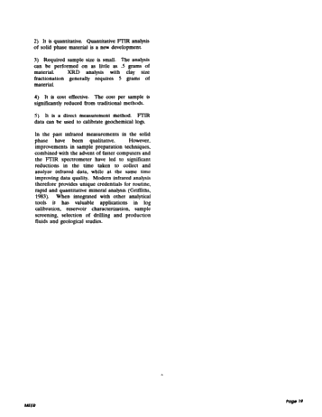 Fourier Transform Infrared Spectroscopy for Rapid Mineral Analysis Page 19