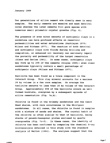 Diagenesis of the Cataract Group Sandstones: Implications for Oil and Gas Production in Southern Ontario Page 7