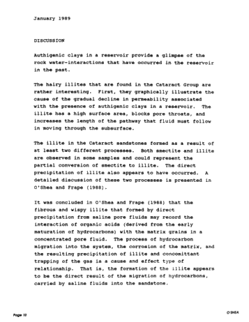 Diagenesis of the Cataract Group Sandstones: Implications for Oil and Gas Production in Southern Ontario Page 10