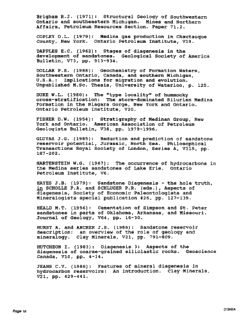 Diagenesis of the Cataract Group Sandstones: Implications for Oil and Gas Production in Southern Ontario Page 16