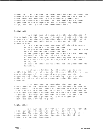 Disposal of Oilfield Brine, Drilling Fluids and Drill Cuttings in the Province of Ontario Page 4