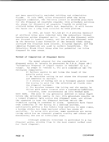 Disposal of Oilfield Brine, Drilling Fluids and Drill Cuttings in the Province of Ontario Page 12