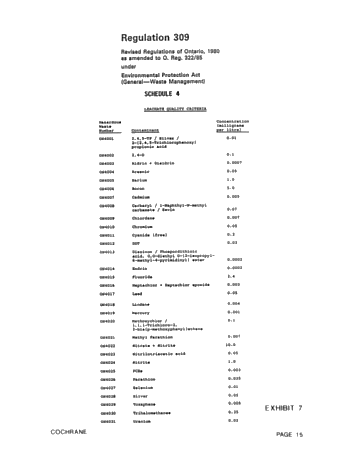 Disposal of Oilfield Brine, Drilling Fluids and Drill Cuttings in the Province of Ontario Page 15