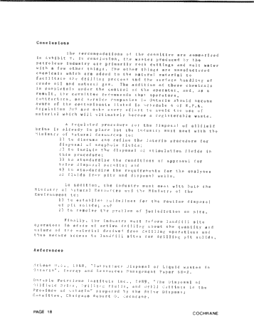 Disposal of Oilfield Brine, Drilling Fluids and Drill Cuttings in the Province of Ontario Page 18