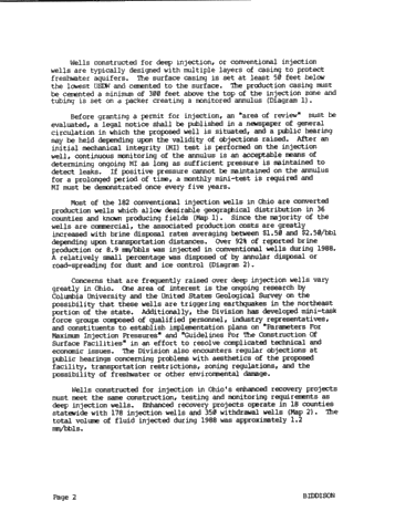 Brine Disposal in Ohio Page 2