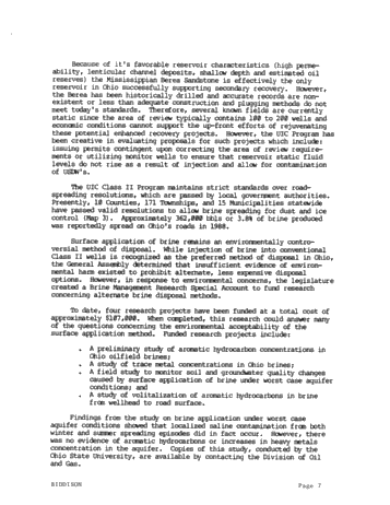 Brine Disposal in Ohio Page 7