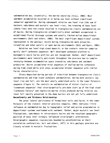 Genetic Stratigraphy and Correlation in the Ordovician of the Michigan, Basin, Midcontinent, U.S.A. Page 4