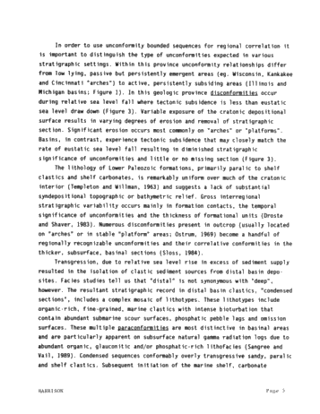 Genetic Stratigraphy and Correlation in the Ordovician of the Michigan, Basin, Midcontinent, U.S.A. Page 5