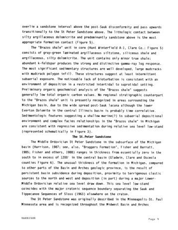 Genetic Stratigraphy and Correlation in the Ordovician of the Michigan, Basin, Midcontinent, U.S.A. Page 9