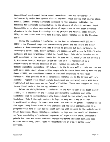 Genetic Stratigraphy and Correlation in the Ordovician of the Michigan, Basin, Midcontinent, U.S.A. Page 13